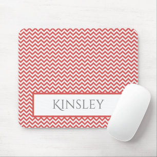 Red Simple Chevron persoonlijke Muismat