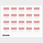 Red Simple Chevron Wedding Stickers (Vel)