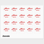 Red Simple Deco Chic - dank u Stickers (Vel)
