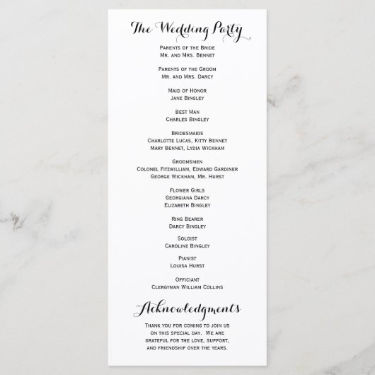 Red Simple Love Wedding Programmes (Dos)