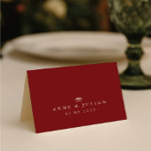 Red Simple Modern Wedding Calligraphy Kaart