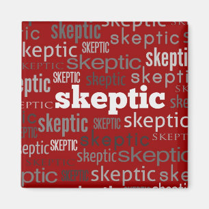 Red Skeptic Magnet Magneet