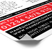 Red Skip, Skip/Dumpster Company Adverteren Poster (Hoek)