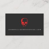 Red Skull Black Calling Card Contactkaartje (Voorkant)