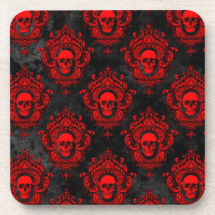 Red Skull en Gothic Black Bier Onderzetter