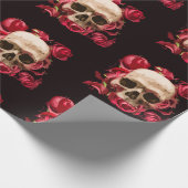 Red Skull en Gothic Black Cadeaupapier (Hoek)