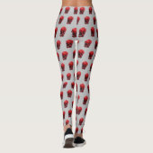 Red Skull Halloween Print Leggings (Achterkant)