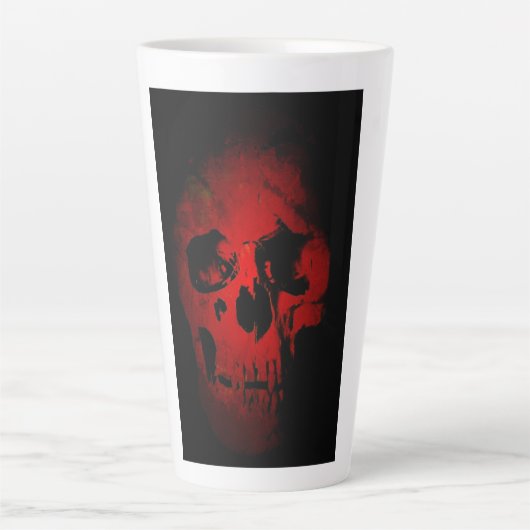 Red Skull Skeleton Fantasy Art Heavy Metal Latte Mok (Voorkant)