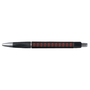 Red Skull Skeleton Fantasy Art Heavy Metal Pen