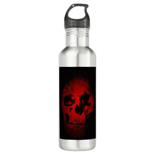 Red Skull Skeleton Fantasy Art Heavy Metal Waterfles