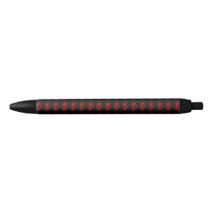 Red Skull Skeleton Fantasy Art Heavy Metal Zwarte Inkt Pen