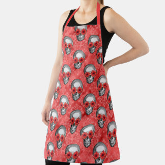 Red Skulls and Sunflower Series Design 13 Schort