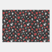 Red Skulls and Sunflower Series Design 3 Inpakpapier Vel (Voorkant 2)