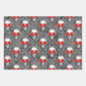 Red Skulls and Sunflower Series Design 3 Inpakpapier Vel (Voorkant 2)