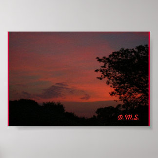 "Red Sky bij nacht........ " Poster