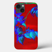 Red Sky Blue Feuilles iPad Mini coque (Verso)