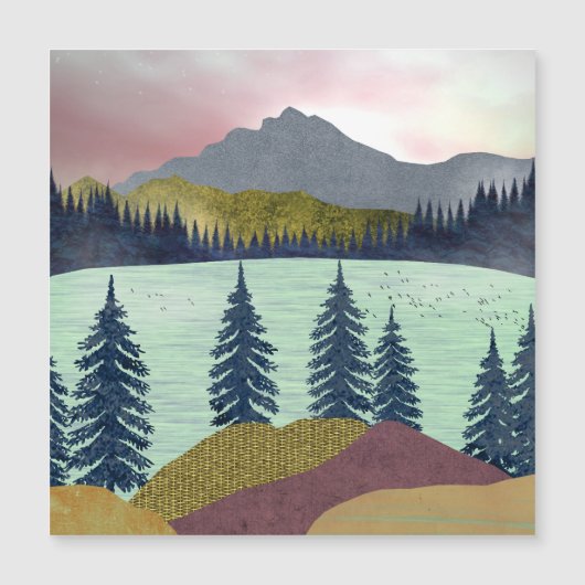 Red Sky Lake Landscape (Voorkant)