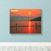 Red Sky om 's morgens Canvas Afdruk (Insitu (Houten vloer))