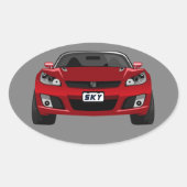 Red Sky Ovale Sticker (Voorkant)