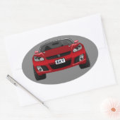 Red Sky Ovale Sticker (Envelop)
