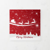 Red Sky Santa Sleigh Drie foto sjabloon (Cover)