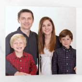 Red Sky Santa Sleigh Drie foto sjabloon (Binnenzijde eerst)