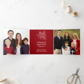 Red Sky Santa Sleigh Drie foto sjabloon (Binnen)