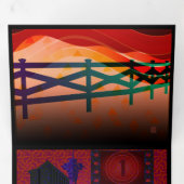 Red Sky Trifold Card Drieluik Kaart (Binnenzijde eerst)