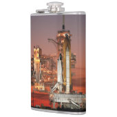 Red Sky voor Space Shuttle Atlantis Lancering Heupfles (Links)