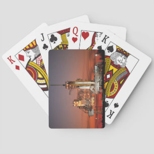 Red Sky voor Space Shuttle Atlantis Lancering Pokerkaarten