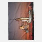 Red Sky voor Space Shuttle Atlantis Lancering Theedoek (Verticaal)