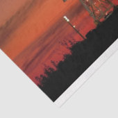 Red Sky voor Space Shuttle Atlantis Lancering Tissuepapier (Detail)