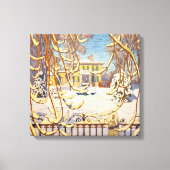 Red Sleigh House, Winter | Lawren Harris | Canvas Afdruk (Voorkant)