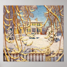 Red Sleigh House, Winter | Lawren Harris |