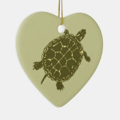 Red Slider Turtle Keramisch Ornament (Rechts)