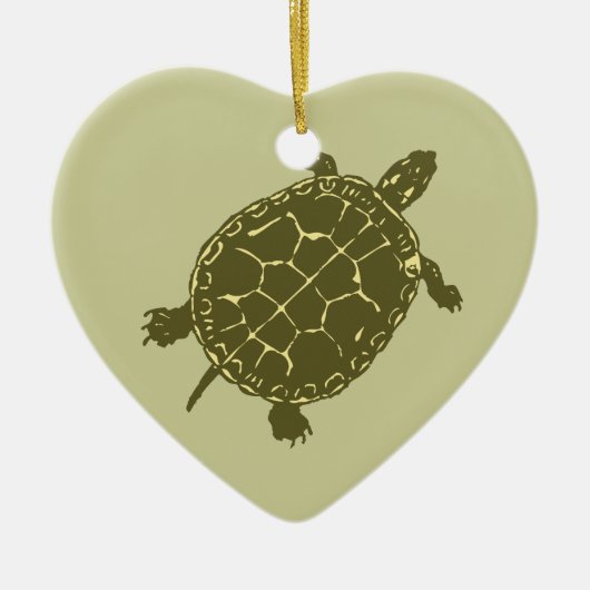 Red Slider Turtle Keramisch Ornament (Voorkant)
