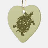 Red Slider Turtle Keramisch Ornament (Links)