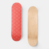 Red Smile Pattern Skateboard (Voorkant)