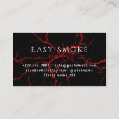 Red Smoke Shop Vape Carte de visite (Dos)