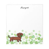 Red Smooth Dachshund 2 Notitieblok (Voorkant)