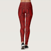 Red Snake Skin Print Leggings (Achterkant)