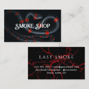 Red Snake Smoke Shop Vape Carte de visite