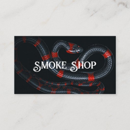 Red Snake Smoke Shop Vape Carte de visite (Devant)