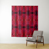 Red Snapdragon Ikat ook Wandkleed (In situ)