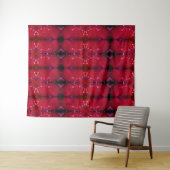 Red Snapdragon Ikat ook Wandkleed (In Situ (horizontaal))