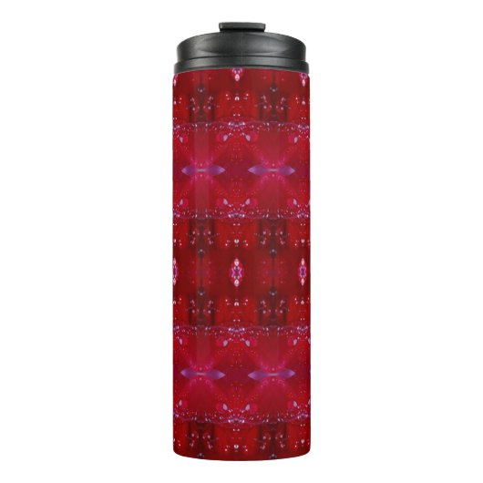 Red Snapdragon Ikat too Thermosbeker (Voorkant)
