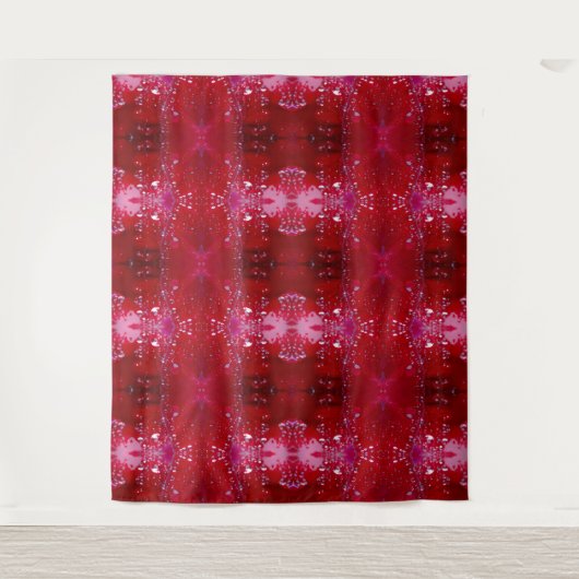 Red Snapdragon Ikat Wandkleed (Voorkant)