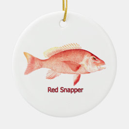 Red Snapper Fish Keramisch Ornament