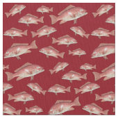 Red Snapper Poisson Motif Rouge Tissu de couture (fermé)
