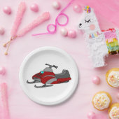 Red Snow Mobile Papieren Bordje (Feest)